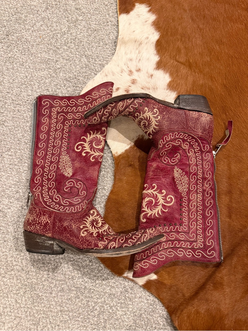 Old Gringo Burgundy Embroidered Boots